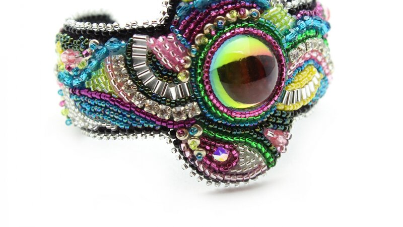 7th Annual Exhibit "Color My World" Beaded Cuff