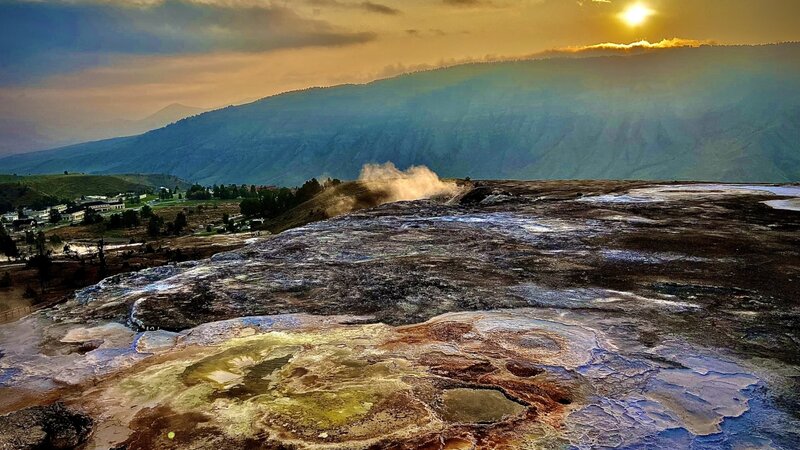 8th Annual Exhibit Sunrise at Mammoth Hot Springs