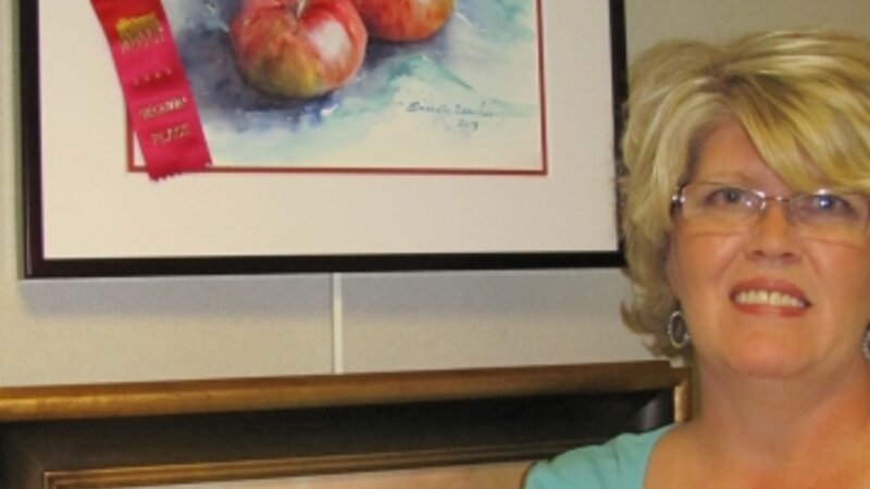 7th Annual Exhibit Apples on Turquoise