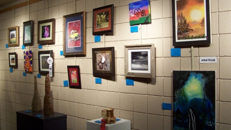 4th Annual Exhibit One of the many art lined walls of the Cheyenne Civic Center
