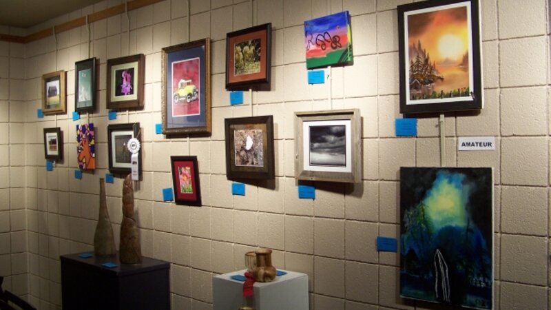 4th Annual Exhibit One of the many art lined walls of the Cheyenne Civic Center