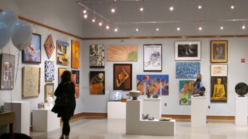 1st Annual Exhibit State of Delware employee artwork on display in the Mezzanine Gallery of the Carvel State Office Building
