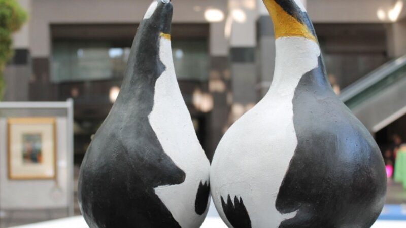 17th Annual Exhibit Penguin Gourd Art