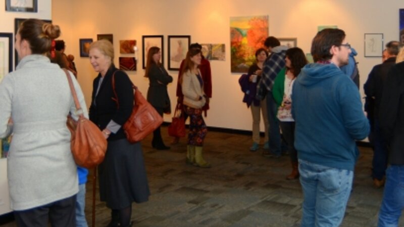 8th Annual Exhibit Visitors to the Downtown Art Center taking in the wonderful NAP artwork in display