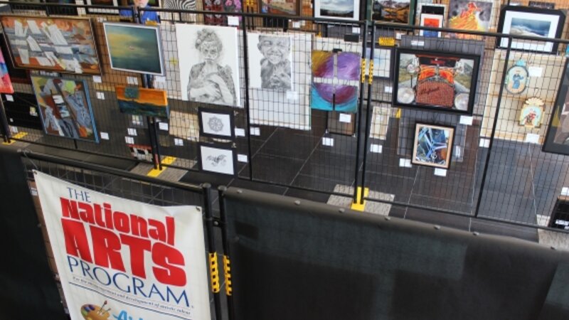 1st Annual Exhibit Rows and rows of artwork on display in the Adams County Government Center for the First NAP Show.