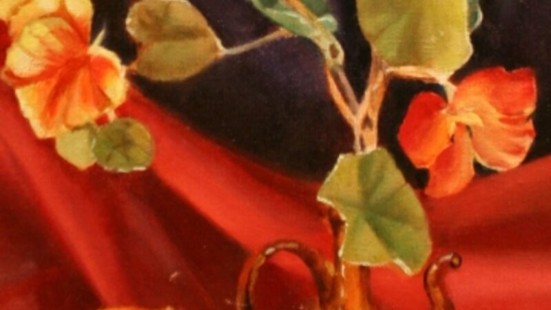 8th Exhibit Flowers and Kettles Vase