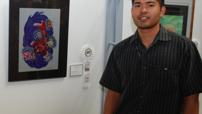 6th Exhibit Red Black Koi