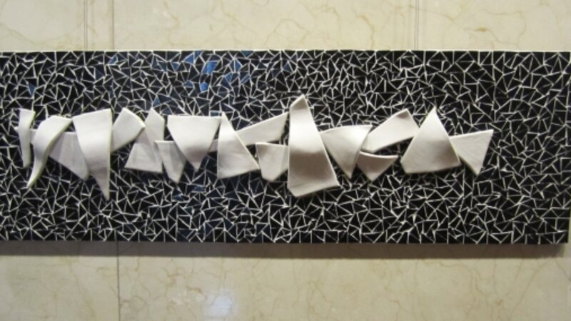 9th Annual Exhibit Black and White Triangle Shards