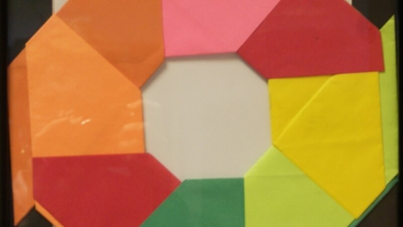 5th Annual Exhibit Origami Christmas Wreath