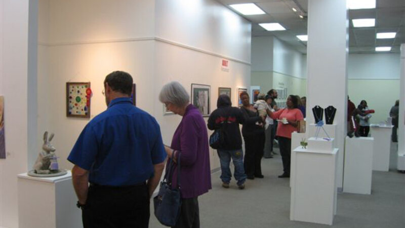 4th Annual Exhibit Attendees taking in the art at the 4th Annual NAP Awards Reception