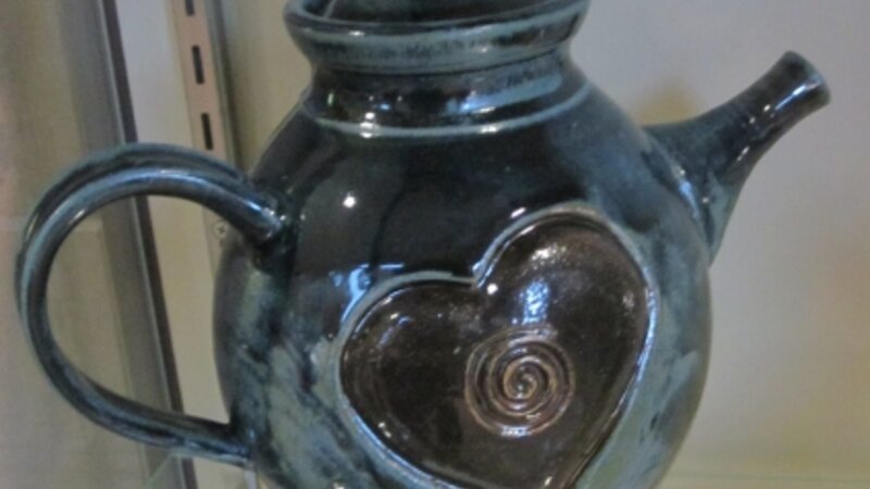 10th Annual Exhibit Heart Teapot