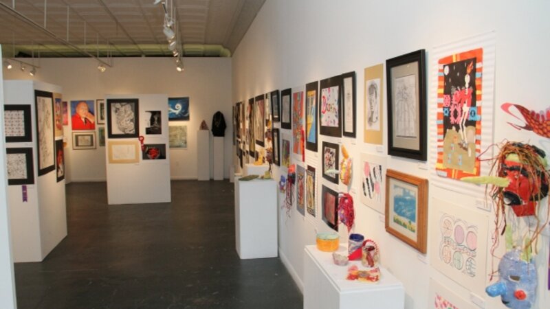 12th Annual Exhibit The art lined walls of the Arts Collinwood Gallery in Cleveland, OH
