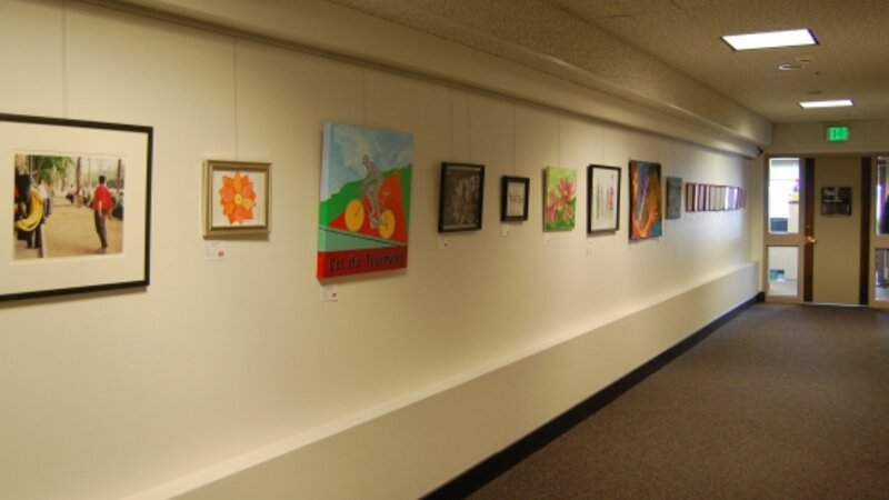 6th Annual Exhibit One of the hallways featuring employee artwork in the Tacoma Municipal Building
