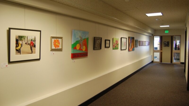 6th Annual Exhibit One of the hallways featuring employee artwork in the Tacoma Municipal Building
