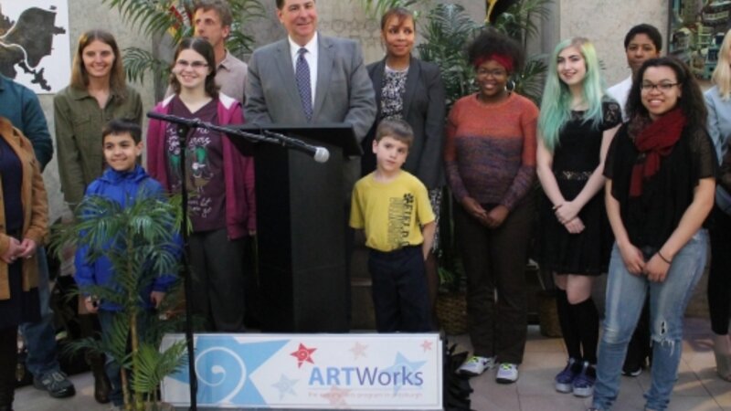 16th Annual Exhibit Mayor Bill Peduto with Award Winners in attendance at the NAP reception on April 7th.