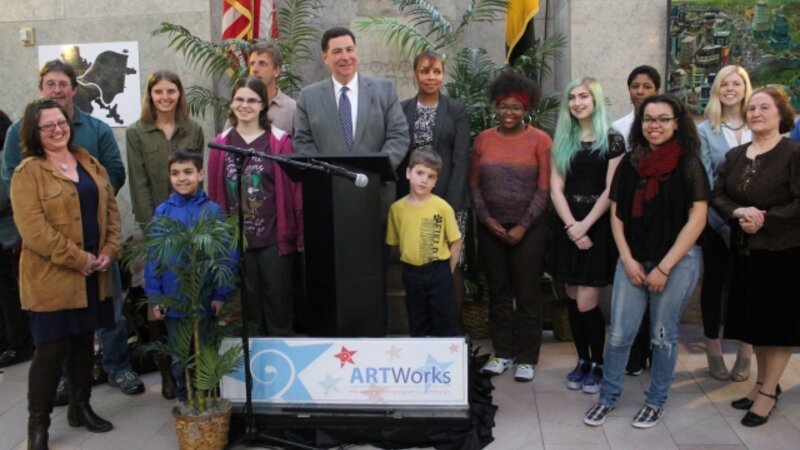 16th Annual Exhibit Mayor Bill Peduto with Award Winners in attendance at the NAP reception on April 7th.