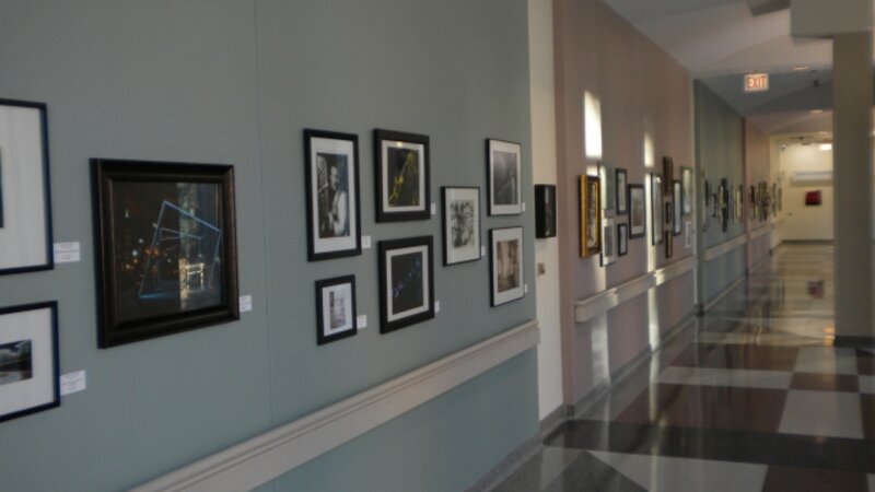5th Annual Exhibit Artwork lining the hallway of the Connector Gallery