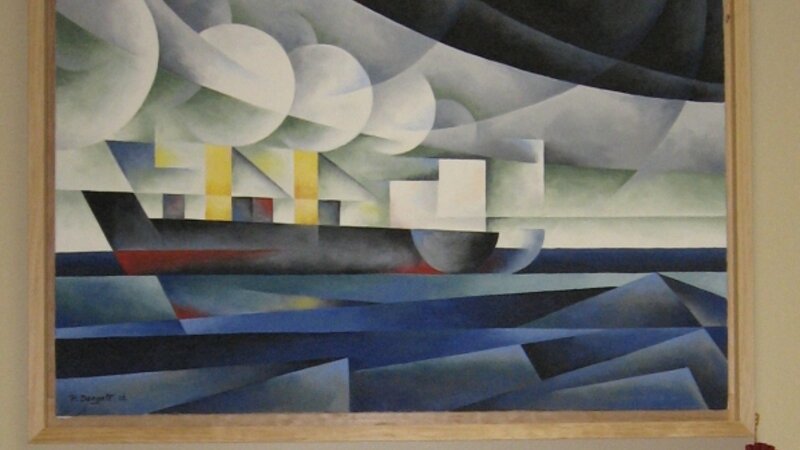 7th Annual Exhibit Storm Front & Freighter, Lake Huron