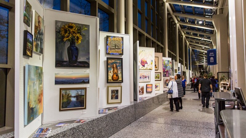 2nd Annual Exhibit Carilion Roanoke Memorial Hospital Lobby filled with beautiful patient artwork.