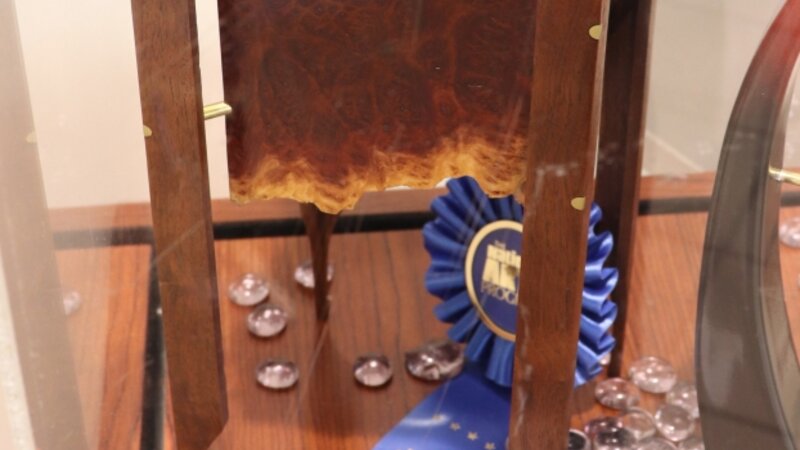 12th Annual Exhibit Suspended Burl Box