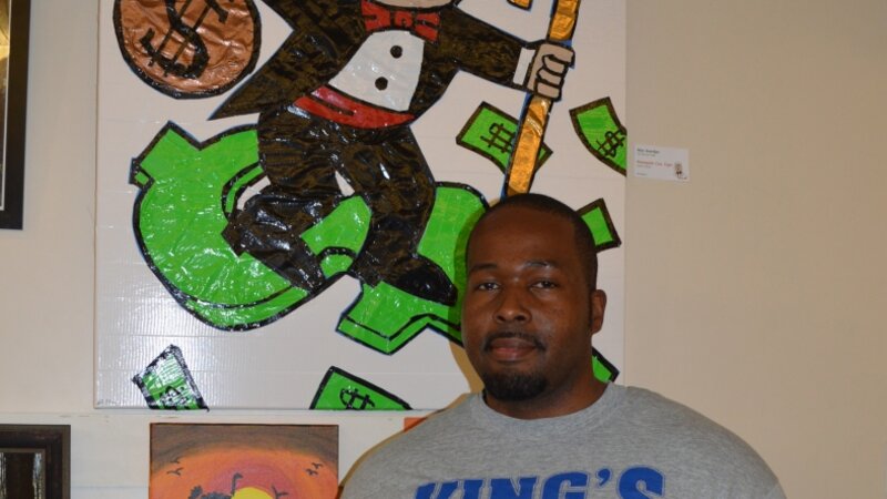 11th Annual Exhibit Monopoly Guy Tape