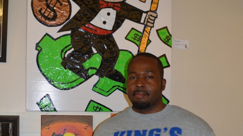 11th Annual Exhibit Monopoly Guy Tape