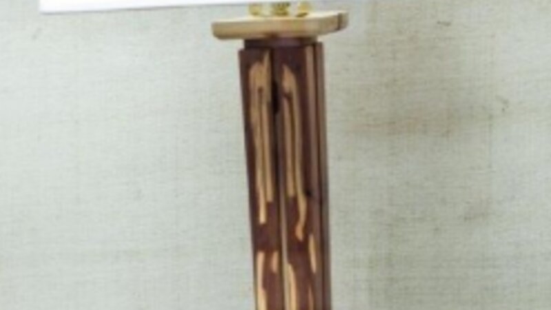 5th Annual Exhibit Cedar Table Lamp