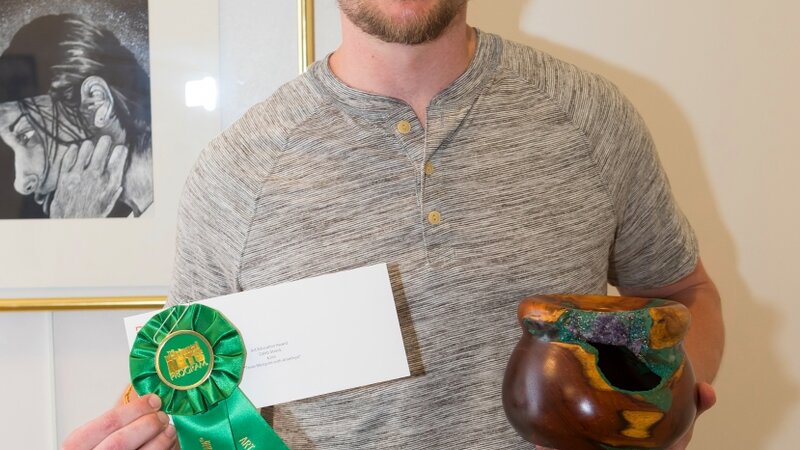12th Annual Exhibit Texas Mesquite with Amethyst