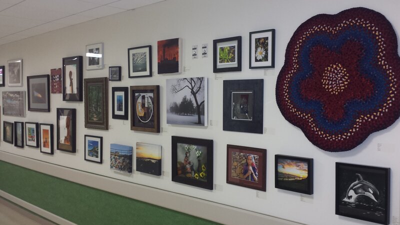 4th Annual Exhibit Employee artwork brightening the hallways of Lurie Children's