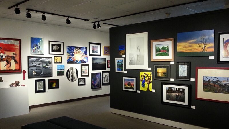 5th Annual Exhibit Walls of the Art Center/Gallery of Delaware State University full of wonderful employee art.