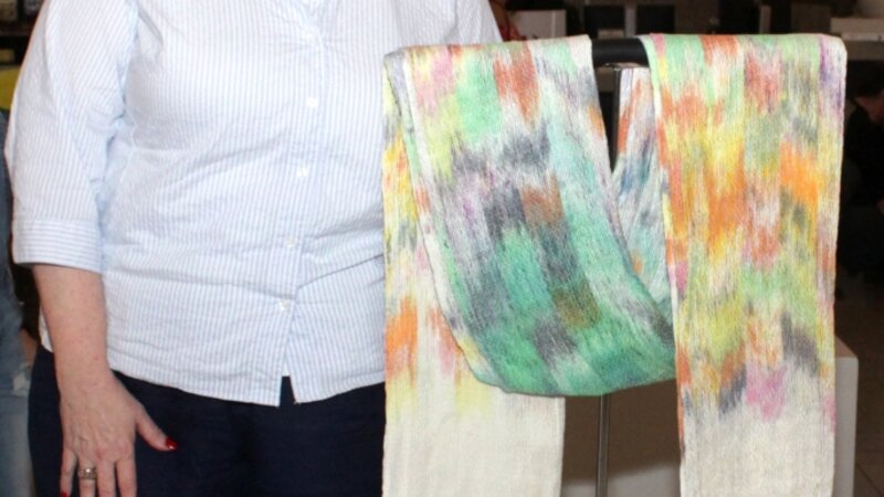 7th Annual Exhibit Hand Woven, Hand Dyed Shawl