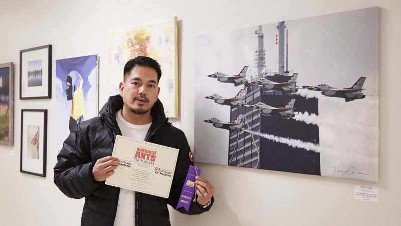 13th Annual Exhibit Thunderbirds Flying by John Hancock Building