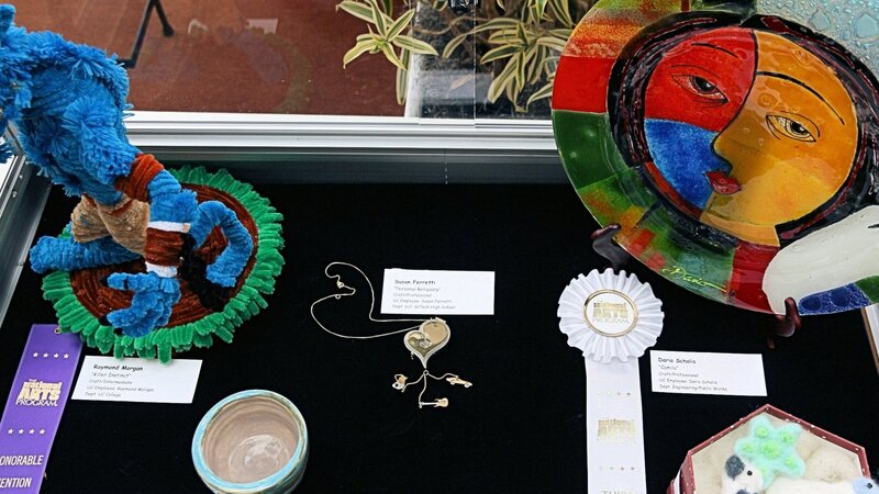 15th Annual Exhibit Three dimensional artwork on display at the Elizabethtown Gas Company