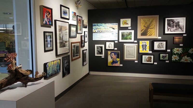 6th Annual Exhibit Delaware State University Art Center/Gallery filled with artwork from employees and their family members.