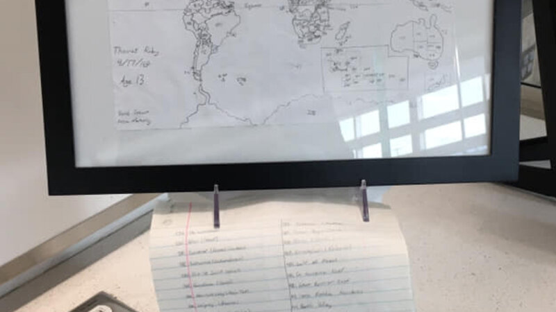 8th Annual Exhibit World Map from Memory