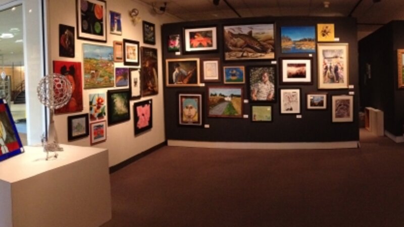 3rd Annual Exhibit The State of Delaware NAP exhibit hanging in the Delaware State University Arts Center/Gallery.