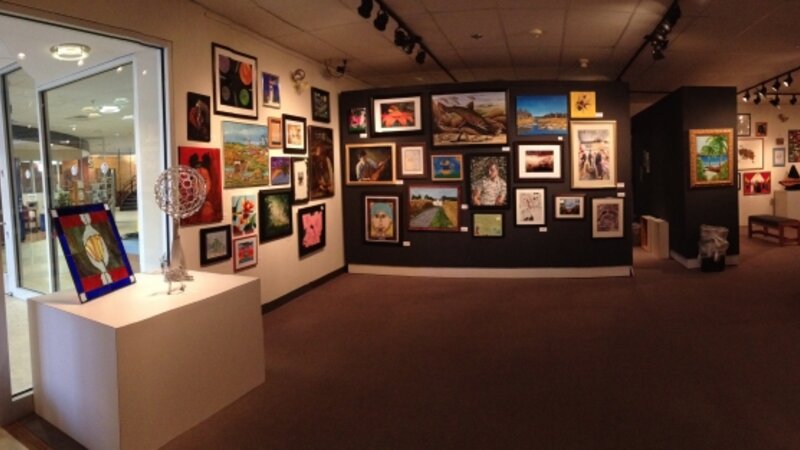 3rd Annual Exhibit The State of Delaware NAP exhibit hanging in the Delaware State University Arts Center/Gallery.