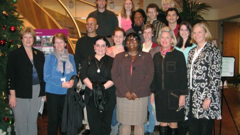 7th Annual Exhibit Awards reception 2009 with winners and guest speakers.