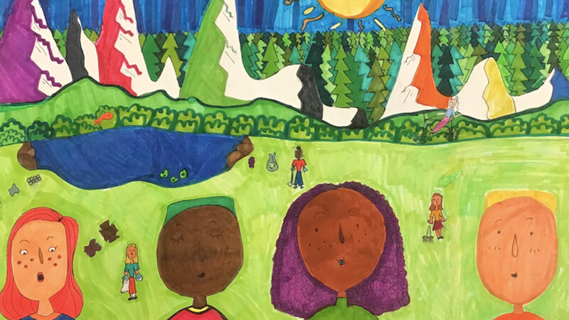 10th Annual Exhibit "Peace Through Service" by Youth Artist Ariel King, Third Place Winner