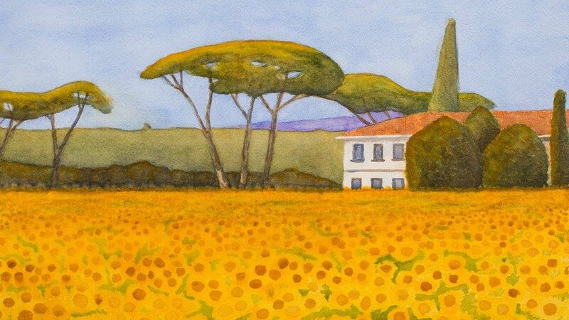 1st Annual Exhibit Sunflower Fields and Villa