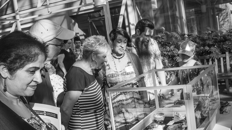 17th Annual Exhibit Attendees taking in the 3D artwork at the 17th Annual Show in Union County