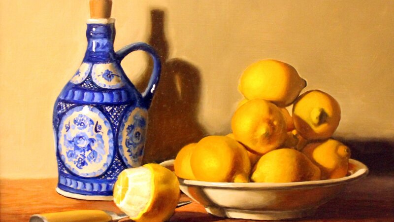 14th Annual Exhibit Still Life with Lemons
