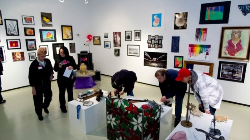 2nd Annual Exhibit Artwork on display at the SMARTart Project Space
