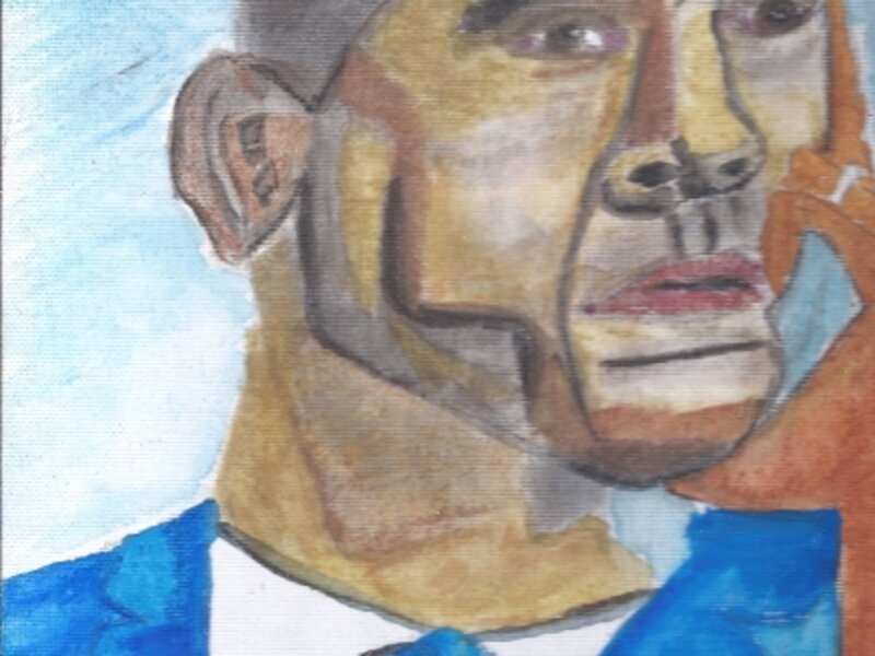 Barack Obama in Thinker Pose