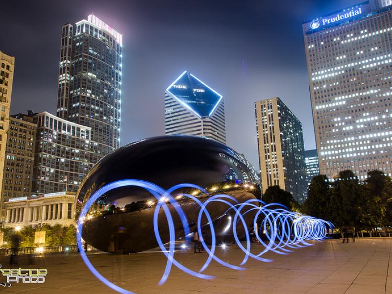 Light Painting By The Bean