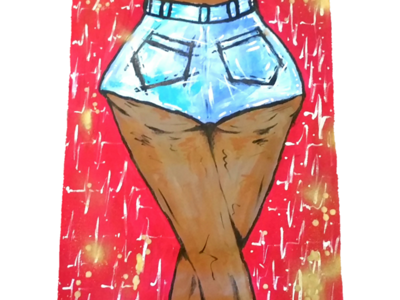 LEGS.! Hand painted on raw canvas