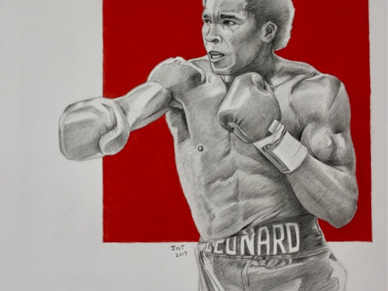 Sugar Ray Leonard Colored Pencil Drawing