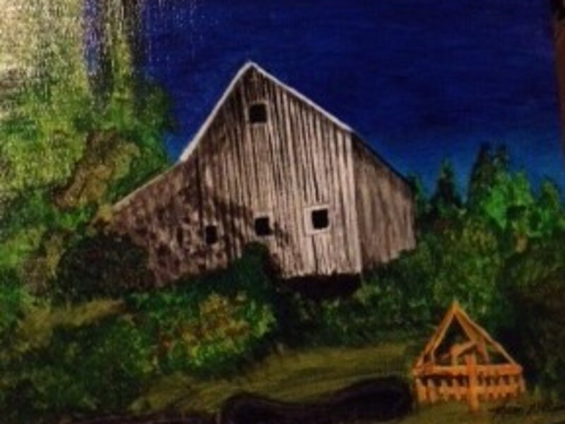 grey old barn
