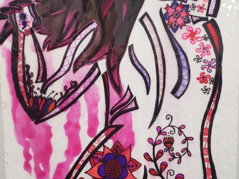 Resin and pigments