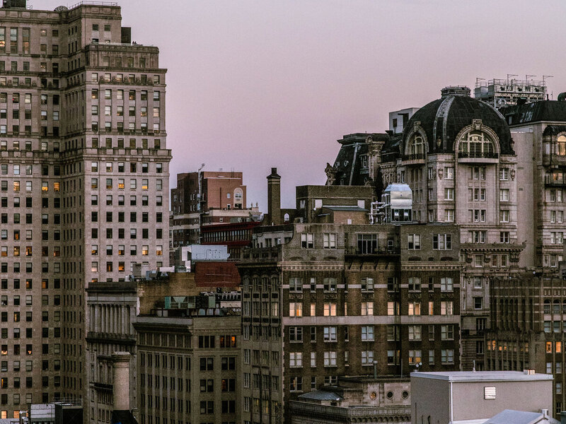 I took this photo at sunset from the roof of Club Quarters in Philadelphia on Chestnut St.